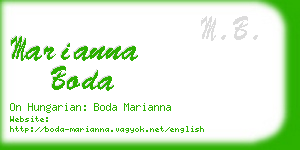 marianna boda business card